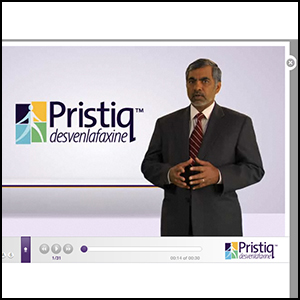 Pristiq streaming-video training platform for sales representatives